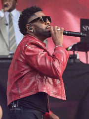 Jason Derulo Roundhay Festival 2026 Red Leather Jacket
