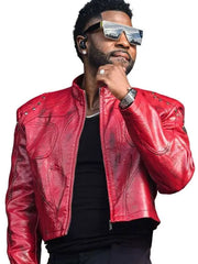 Jason Derulo Roundhay Festival 2026 Red Leather Jacket
