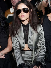 Jenna Ortega Paris Fashion Week 2025 Crop Blazer
