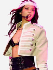 Jennie Lollapalooza Music Festival 2026 Military Jacket