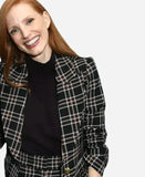Jessica Chastain Memory 2024 Plaid Blazer