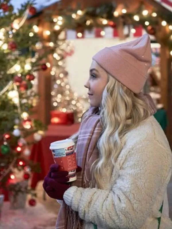 Jessy Schram A Nashville Christmas Carol Vivian Sherpa Jacket