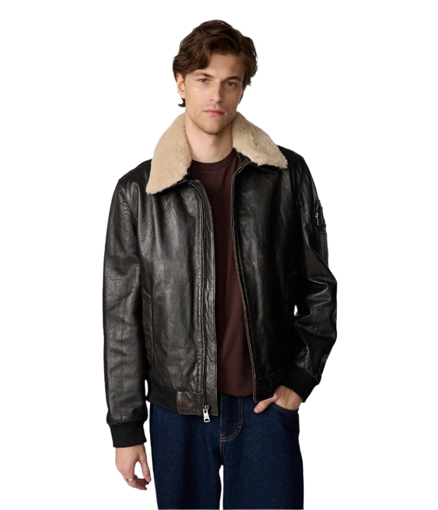 JimmyLeatherAviatorBomberBrownJacketWithShearlingCollar_2