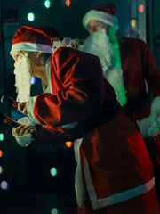 Jingle Bell Heist 2025 Olivia Holt Red Santa Coat