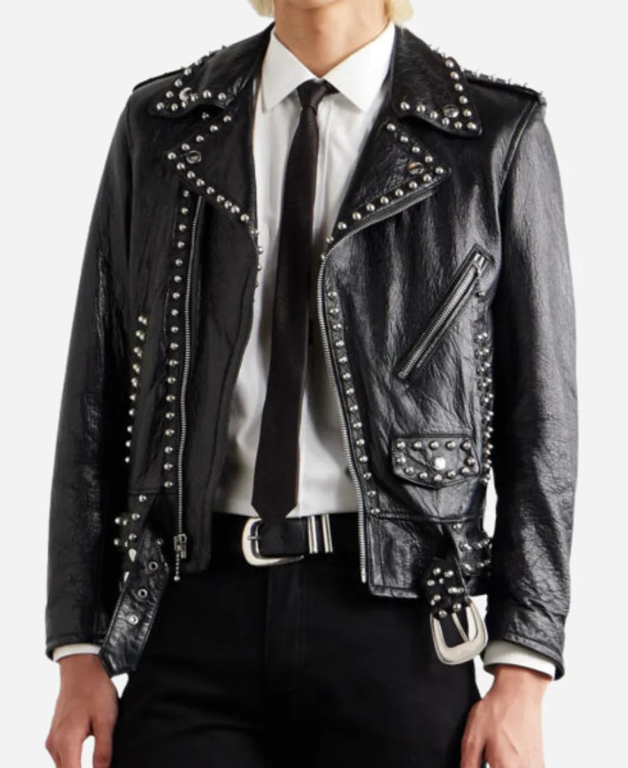 The Voice S25 john legend Finale Studded Leather Jacket