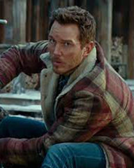 Jurassic World Dominion 2022 Chris Patt Shearling Jacket