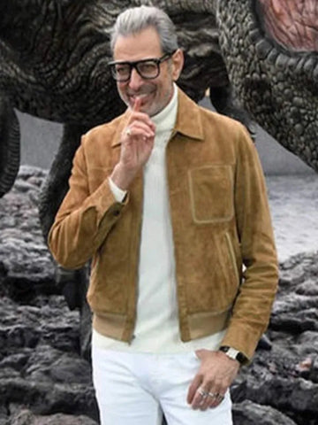 JurassicWorldDominion2022JeffGoldblumBrownSuedeLeatherJacket_3