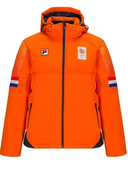 Jutta Leerdam Olympic 2026 Orange Puffer Jacket
