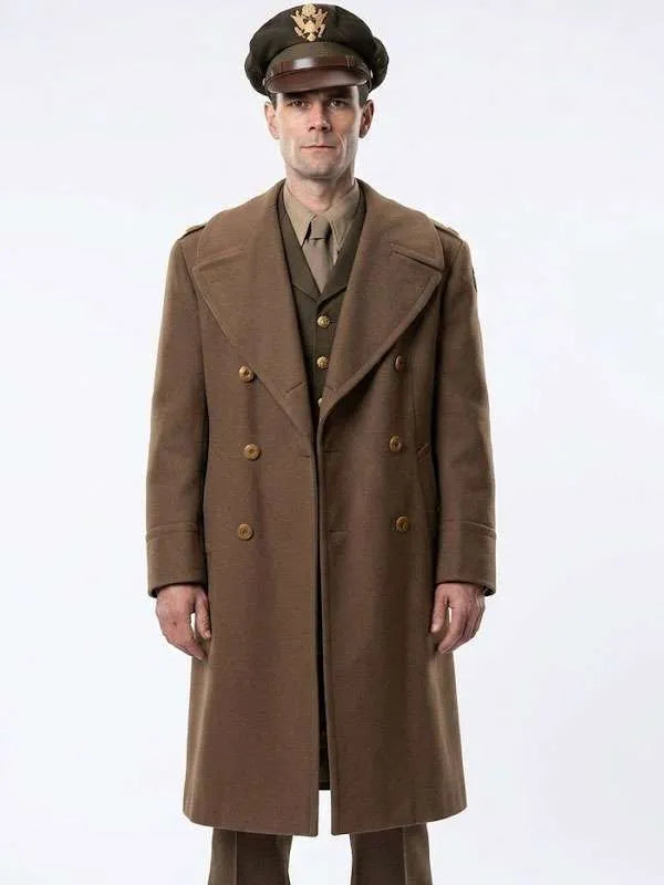 Jimmy 2026 KJ Apa Brown Military Coat
