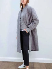 The Flight Attendant Kaley Cuoco Gray Coat