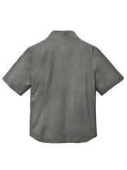 Kanye West Grey Leather Shirt