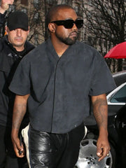 Kanye West Grey Leather Shirt