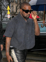 Kanye West Grey Leather Shirt