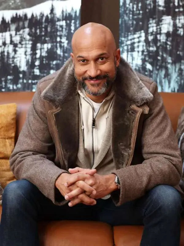 Buddy 2026 Keegan-Michael Key Brown Shearling Coat