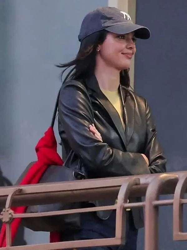 Kendall Jenner 2026 Black Leather Jacket
