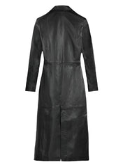 Kendall Jenner Black Trench Leather Coat