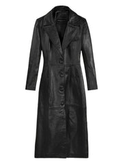 Kendall Jenner Black Trench Leather Coat