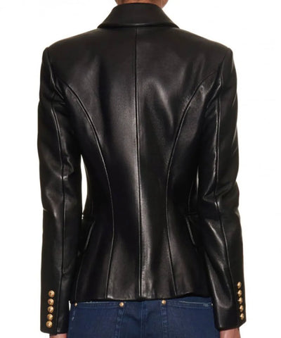 KimKardashianDoubleBreastedBlackLeatherBlazer_3