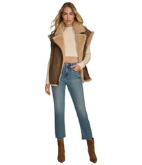 Kinsley Faux Shearling Suede Leather Vest