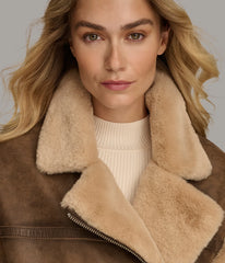 Kinsley Faux Shearling Suede Leather Vest