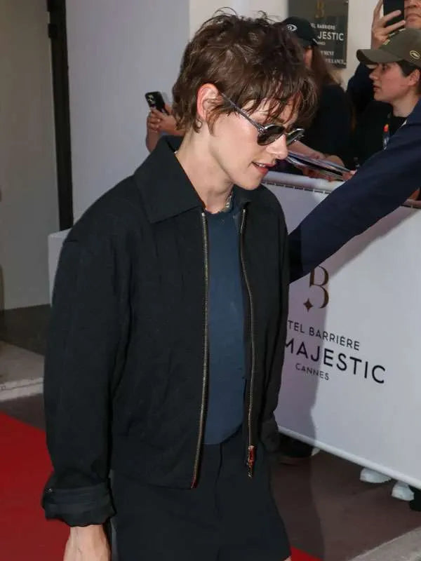Kristen Stewart Cannes 2026 Black Jacket