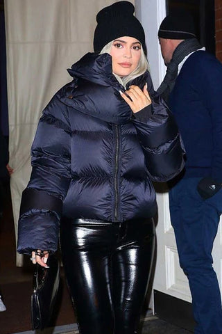 Kylie Jenner Casual Quilted Puffer Jacket