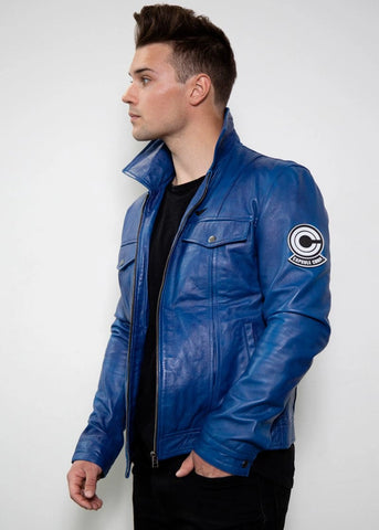 Dragon Ball Z Blue Future Trunks Leather Jacket