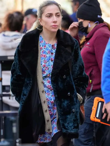 Lady Gaga Joker 2 Blue Velvet Coat