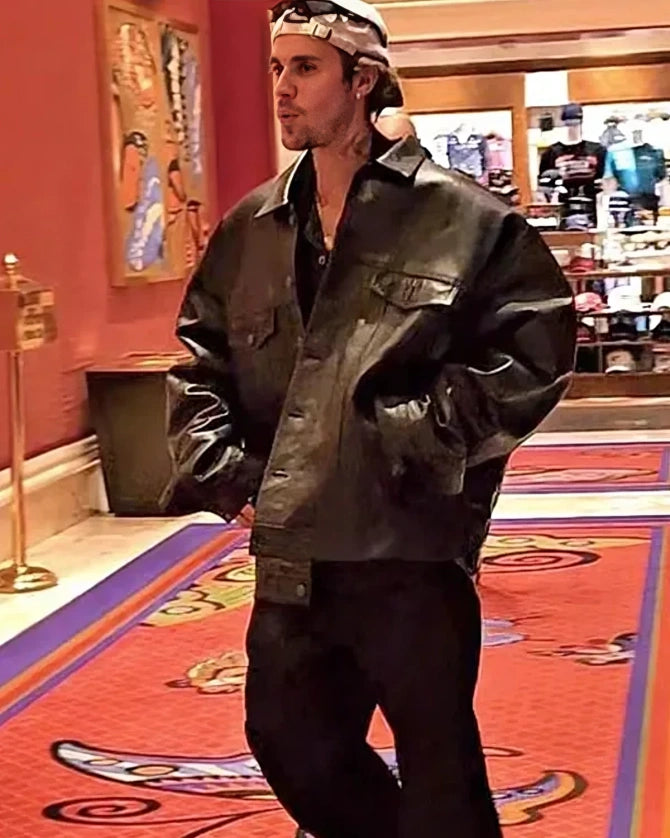 Las Vegas F1 Grand Prix Justin Bieber Leather Jacket