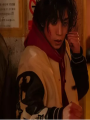 Lee Sang-Yi  Bloodhounds Black And White Varsity Jacket