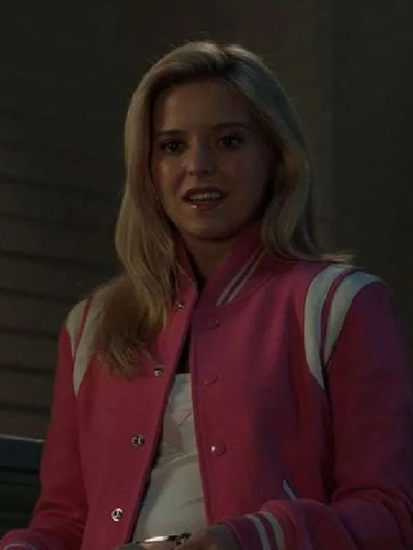 Elle 2026 Lexi Minetree Pink Bomber Jacket
