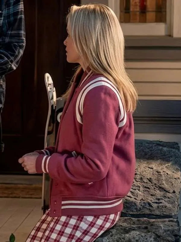 Elle 2026 Lexi Minetree Pink Bomber Jacket
