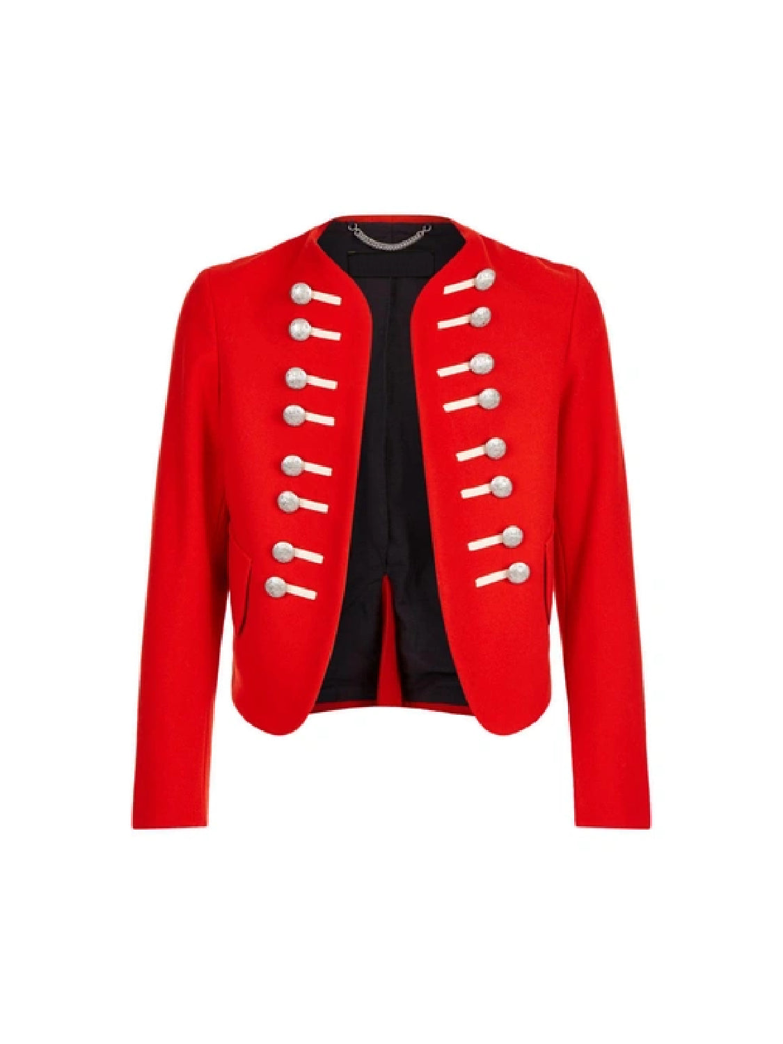 Lil Peep Burberry Red Wool Military Jacket