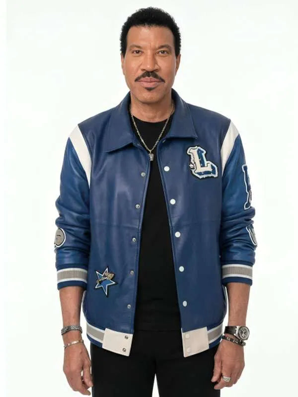 Lionel Richie American Idol 2026 Blue Varsity Jacket
