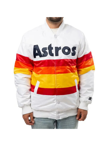 MLB Houston Astros White Bomber Jacket