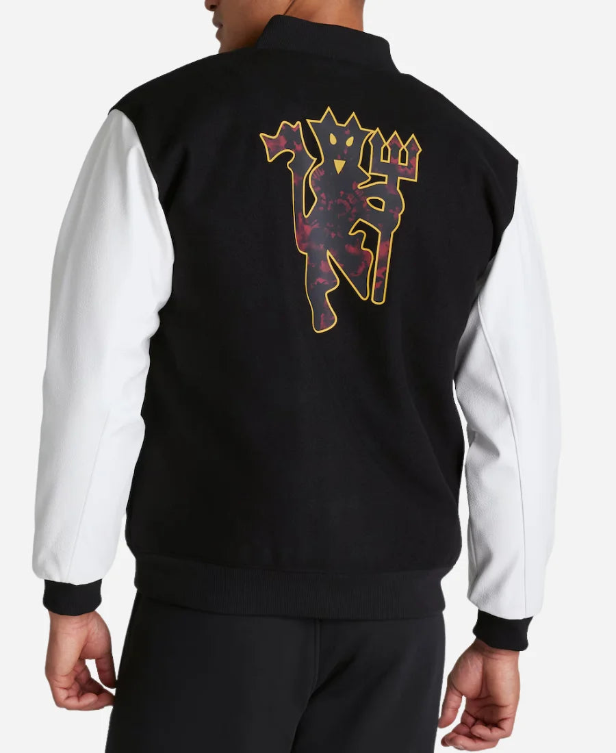 Manchester United Varsity Black Jacket