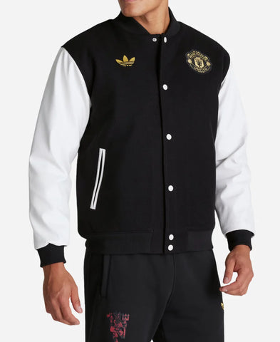 Manchester United Varsity Black Jacket