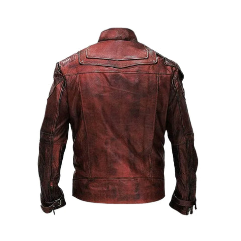 Chris Patt | Star Lord Vol 2 Guardian Of The Galaxy Distressed Leather Jacket