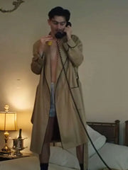 Timothée Chalamet Marty Supreme 2025 Brown Coat
