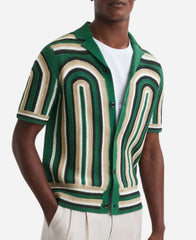 Matt Willis Love Is Blind UK 2024 Green Crochet Shirt