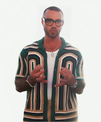 Matt Willis Love Is Blind UK 2024 Green Crochet Shirt