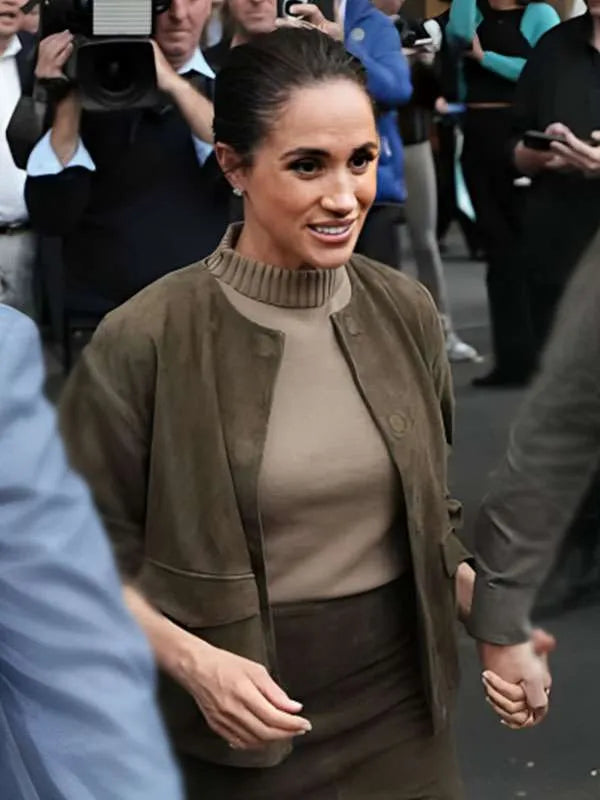 Meghan Australia Visit 2026 Markle Suede Jacket