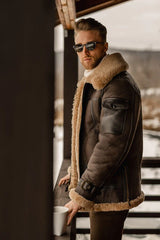 Men's B3 Flying Aviator Shearling Leather Jacket