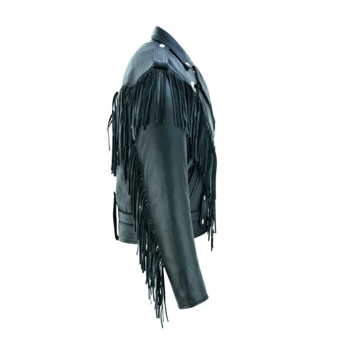 Marlon Brando Fringed Tassel Biker Leather Jacket