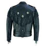 Marlon Brando Fringed Tassel Biker Leather Jacket