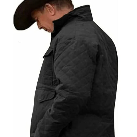 Yellowstone S04 John Dutton Black Quilted Jacket