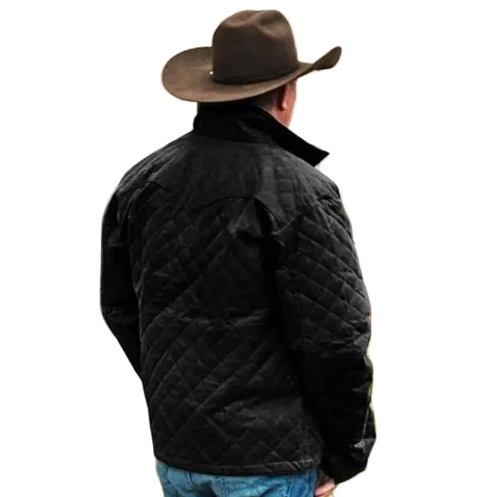 Yellowstone S04 John Dutton Black Quilted Jacket