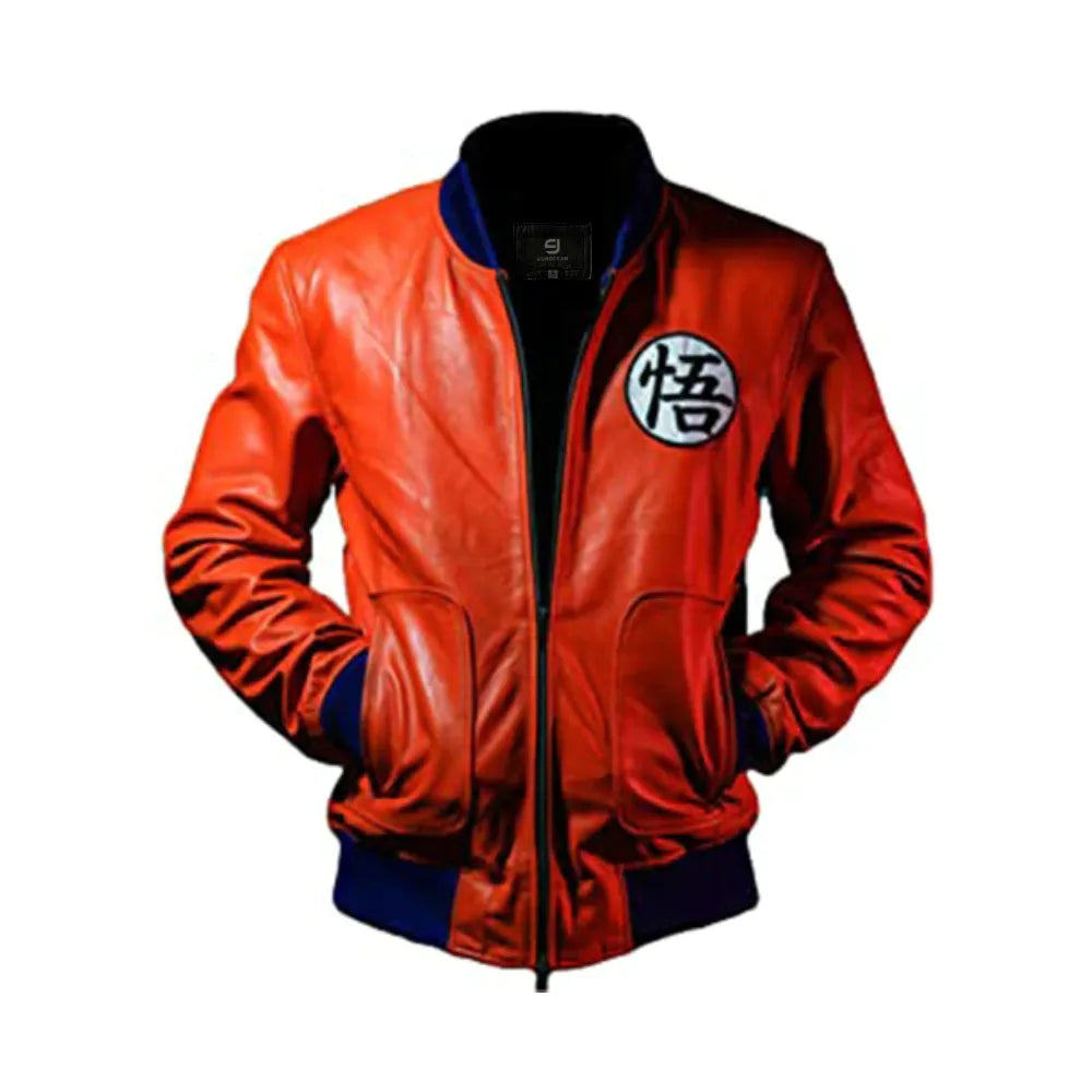 Dragon Ball Z Goku Orange Leather Jacket