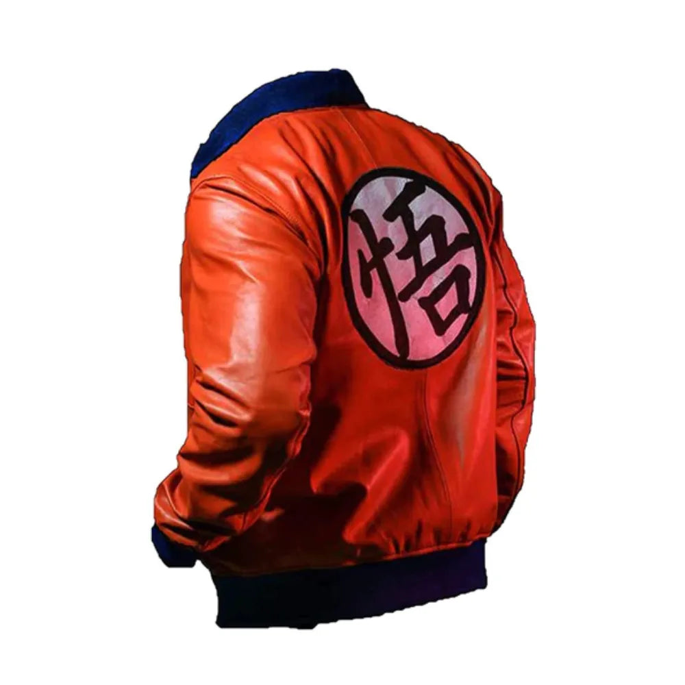 Dragon Ball Z Goku Orange Leather Jacket