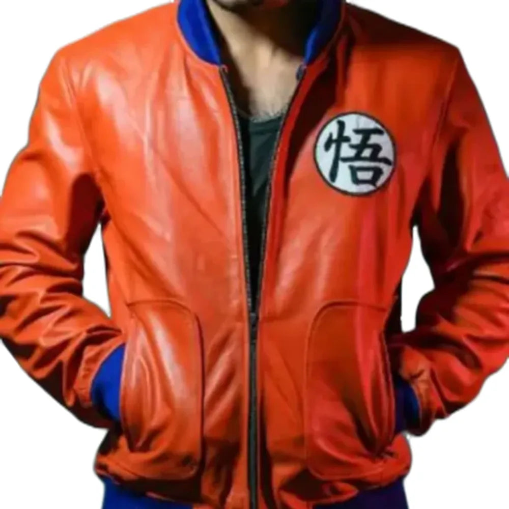 Dragon Ball Z Goku Orange Leather Jacket